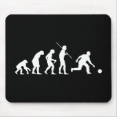 Bowling Evolution van Man naar Bowler Muismat (Voorkant)