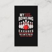 Bowling Excuses Funny Bowler Humor Visitekaartje (Voorkant)