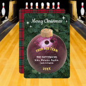 Bowling Fan Gepersonaliseerde Ornament Kerst Kaart