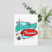 Bowling Fanatic Briefkaart (Staand voorkant)