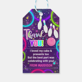 Bowling Favor Tags Ten Pin Bowling Dank u Label Cadeaulabel