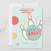 Bowling Feest Uitnodiging (Voorkant)