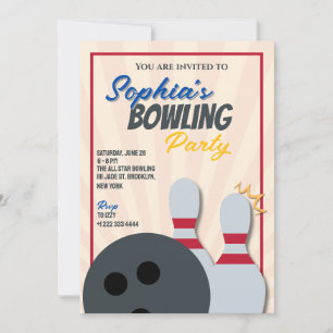 Bowling Feest Uitnodiging 2