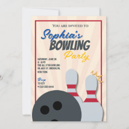 Bowling Feest Uitnodiging 2