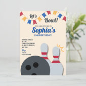 Bowling Feest Uitnodiging 3 (Staand voorkant)