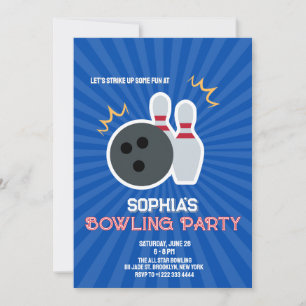 Bowling Feest Uitnodiging 4