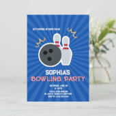 Bowling Feest Uitnodiging 4 (Staand voorkant)
