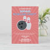 Bowling Feest Uitnodiging 5 (Staand voorkant)