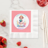 Bowling Feestje Anime Meisje Verjaardag Persoonlij Servet (Insitu)