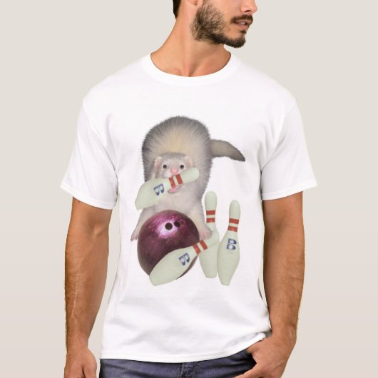 Bowling Ferret T-shirt (Voorkant)