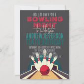 Bowling Film laat Rollen Verjaardagsfeestje Biosco Kaart (Voorkant)