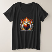 Bowling Fire Grote Maat T-shirt (Design voorkant)