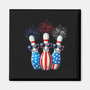 Bowling Fireworks Amerikaanse vlag Zonnebril 4e va Magneet