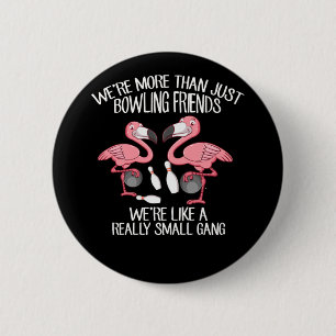 Bowling Flamingo Friends Bowler Girls Ronde Button 5,7 Cm