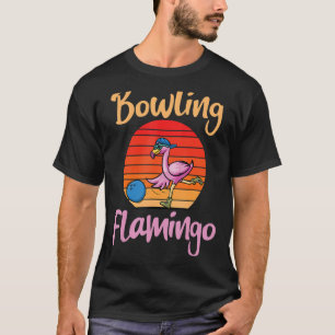 Bowling Flamingo Shorebird Animal T-shirt