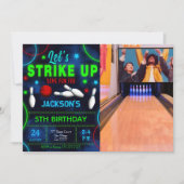 Bowling foto uitnodiging (Voorkant)