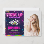 Bowling-foto uitnodiging (Voorkant)