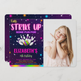 Bowling-foto-uitnodiging Kaart