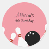 Bowling Fun Favor Stickers (Voorkant)