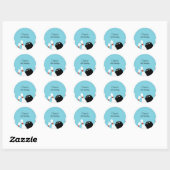 Bowling Fun Favor Stickers (Turquoise) (Vel)