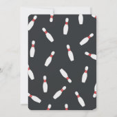 Bowling Fun Kind verjaardagsfeestje Uitnodiging (Achterkant)