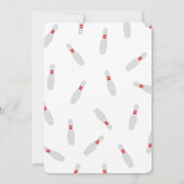 Bowling Fun Kind's verjaardagsfeestje Invitation_w Kaart (Achterkant)