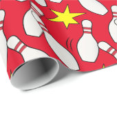 Bowling Fun, Pins en Stars Cadeaupapier (Rol Hoek)