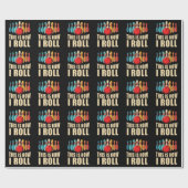 Bowling Fun Strike Lover Retro Cadeaupapier (Vlak)