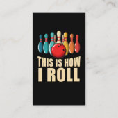 Bowling Fun Strike Lover Retro Visitekaartje (Voorkant)