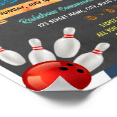 Bowling Fundraiser school sjabloon Poster (Hoek)