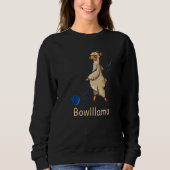 Bowling Funny Bowler Sport Llama Alpaca Bowlllama Trui (Voorkant)