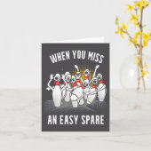 Bowling Funny When You Miss An Easy Spare Kaart (Gele Bloem)
