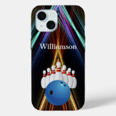 Bowling game - Ball and Pins personalize with name Case-Mate iPhone Case (Achterkant)