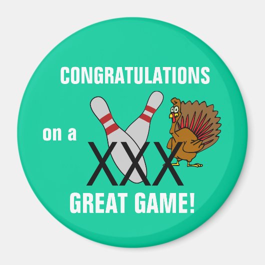 Bowling Gefeliciteerd Magnet (Voorkant)