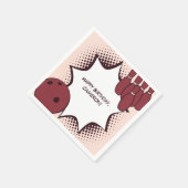 Bowling Gelukkige Verjaardag Naam Papier Servet (Hoek)