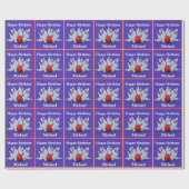 Bowling gepersonaliseerd verjaardagscadeau cadeaupapier (Vlak)