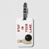 Bowling geschenken bagagelabel (Voorkant (verticaal))