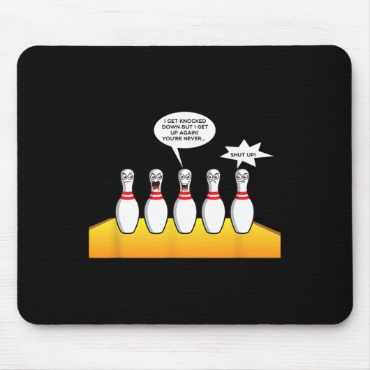 Bowling geschenken voor mannen Funny Bowler Design Muismat (Voorkant)