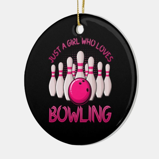 Bowling Gift for Girls Women Bowling Game Bowlers Keramisch Ornament (Links)