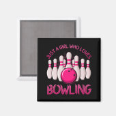 Bowling Gift for Girls Women Bowling Game Bowlers Magneet (Voorkant / Achterkant)
