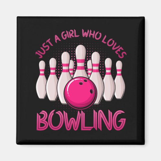 Bowling Gift for Girls Women Bowling Game Bowlers Magneet (Voorkant)
