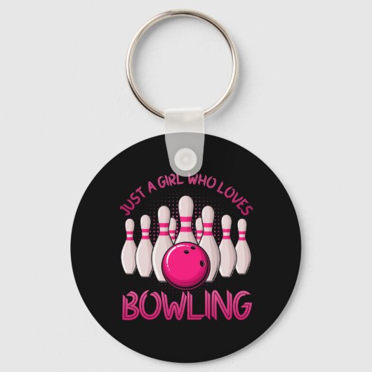 Bowling Gift for Girls Women Bowling Game Bowlers Sleutelhanger (Voorkant)