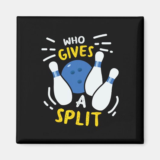Bowling Gift Grappig die een split geeft Magneet (Voorkant)