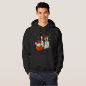 Bowling Gifts Kerstmis Bowling Kerstman Hoed Kerst Hoodie (Voorkant volledig)