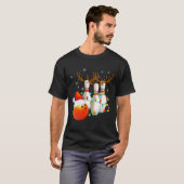 Bowling Gifts Kerstmis Bowling Kerstman Hoed Kerst T-shirt (Voorkant volledig)
