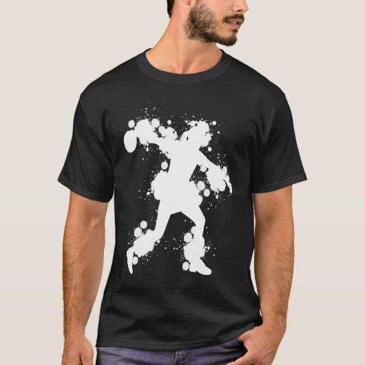 Bowling Girl Ball Pin Bowler Strike Bowling Team B T-shirt (Voorkant)