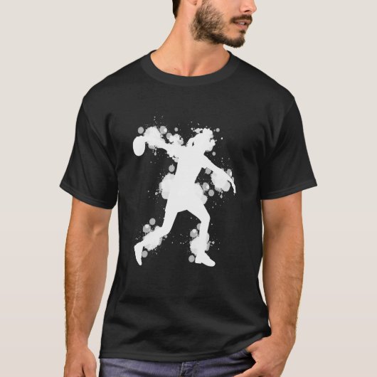 Bowling Girl Ball Pin Bowler Strike Bowling Team B T-shirt (Voorkant)