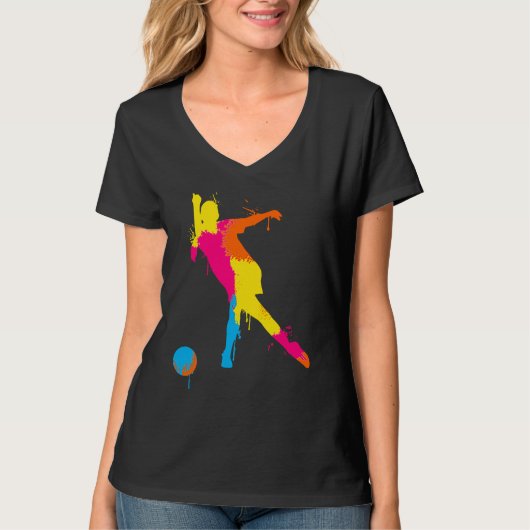 Bowling Girl Ball Pin Bowler Strike Team Bowling A T-shirt (Voorkant)