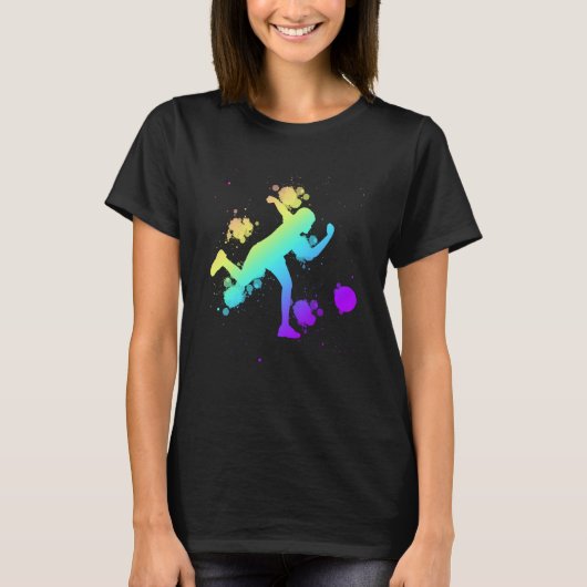 Bowling Girl Ball Pin Bowler Strike Team Bowling A T-shirt (Voorkant)