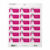 Bowling Girl Birthday-adres label (Full Sheet)